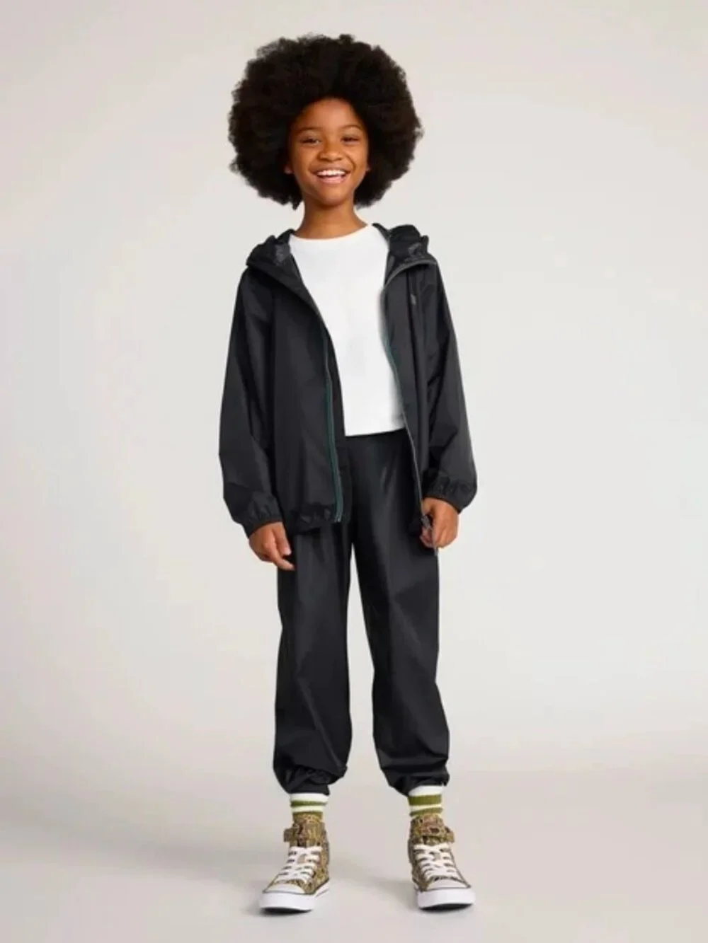 NWT Mondetta Youth Packable Splash Rain Jacket & Pant Set - M (10/12)